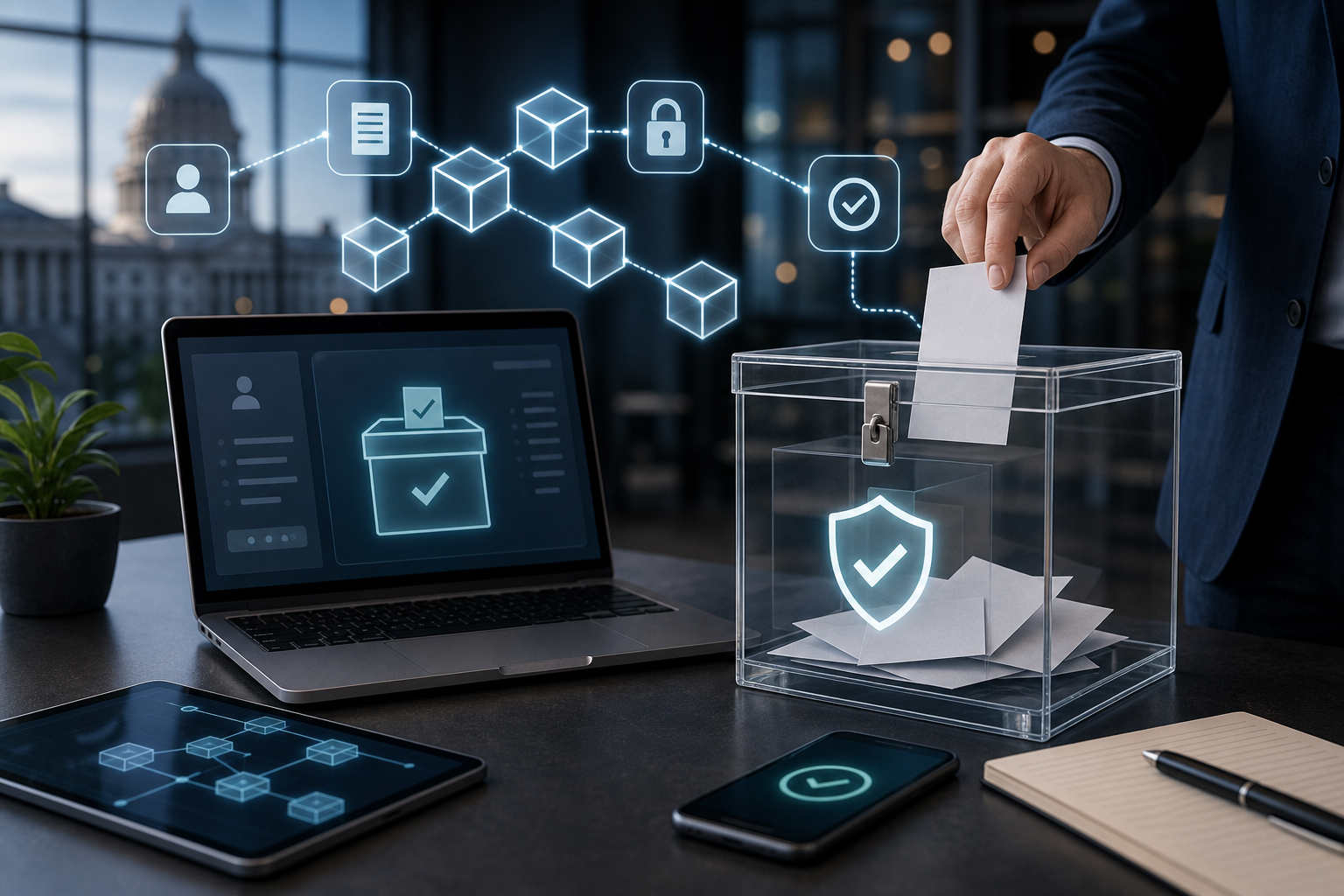 Blockchain basierte Wahlsysteme mit digitaler Verifikation und sicherem Wahlprozess
