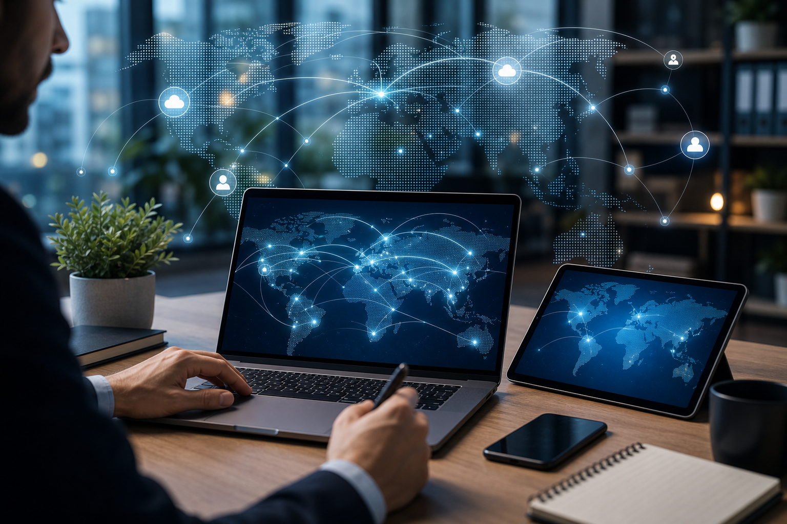 Weltweite Digitalisierung mit vernetzten Geschaeftsprozessen