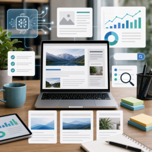 KI-Content Texte und SEO Produktbild mit Content und Analyse Vorschau