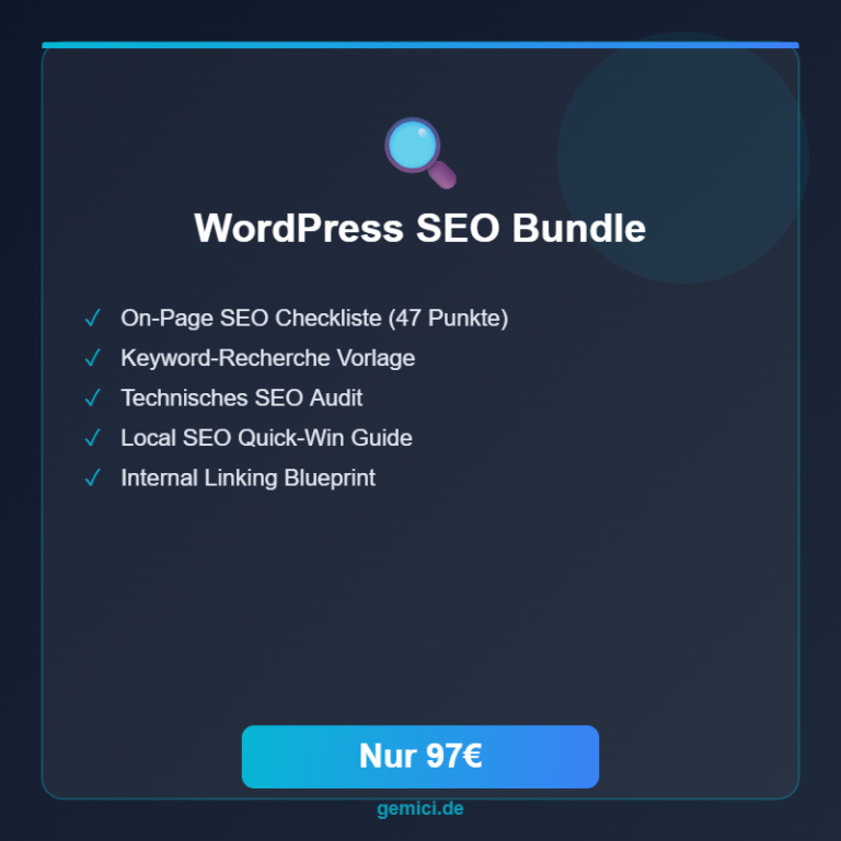 WordPress SEO Komplett-Paket – Checklisten & Vorlagen