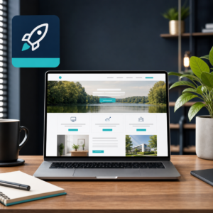 Starter WordPress Homepage Produktbild mit moderner Website Vorschau