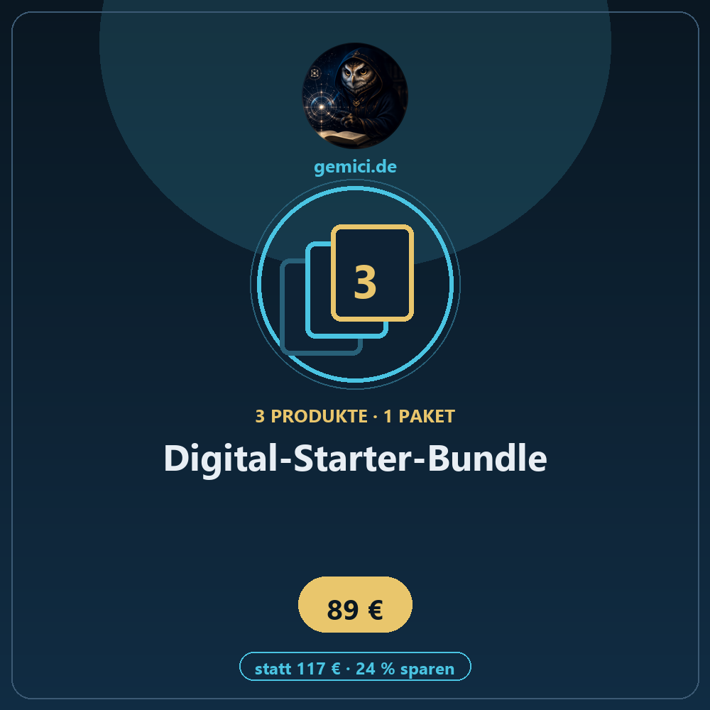 Digital-Starter-Bundle – KI-Guide + SEO-Selbstcheck + 100 Prompts - Digital-Starter-Bundle KI-Guide SEO-Selbstcheck 100 Prompts von gemici.de